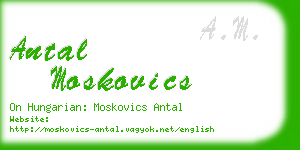 antal moskovics business card